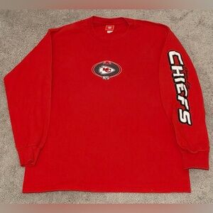 Kansas City Chiefs NFL Men’s Red Long Sleeve Shirt Size Large